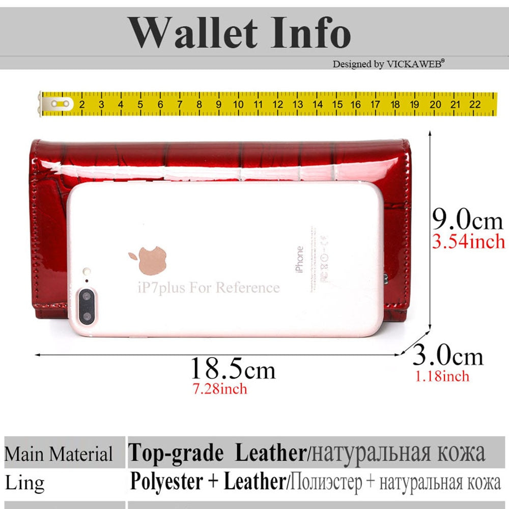 Free Gift Genuine Leather Women Wallet Magnetic Hasp Female Long Purse Ladies Coin Purses Fashion Wallets Women's Money Walet