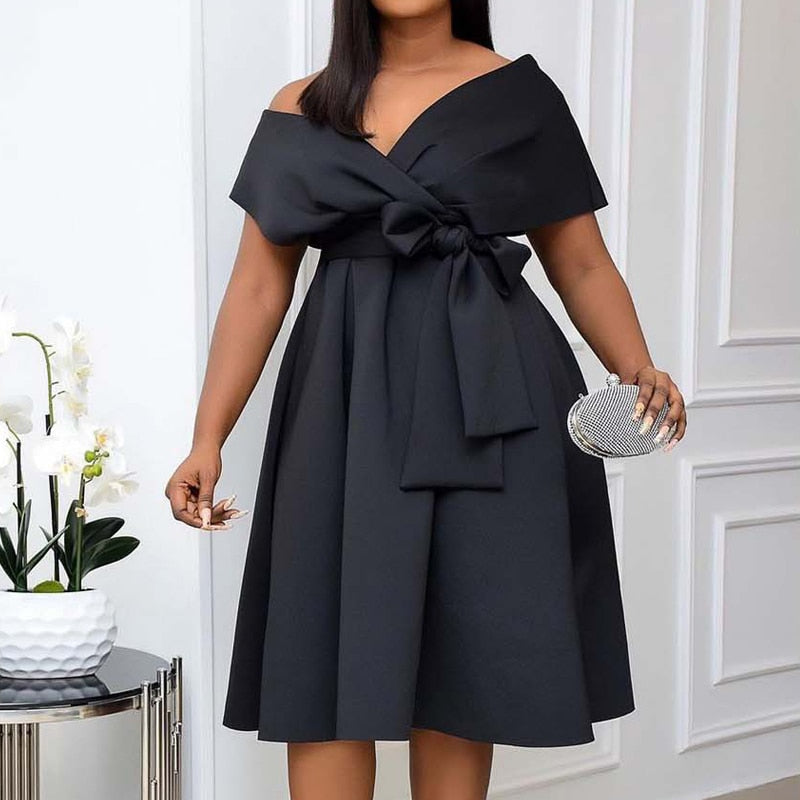 High Quality Women Dress Bow Elegant Wedding Party Dresses For Women 2022 Summer PlusSize Women Clothing S-XXXL Femme Vestidos