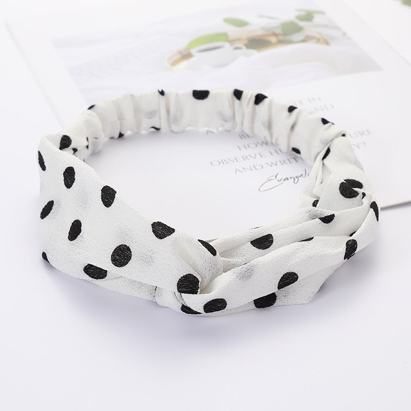 Women Cross Solid color Hair Bands Girls Print Flower Headbands Fashion Turban Make up Hair Accessories FD127