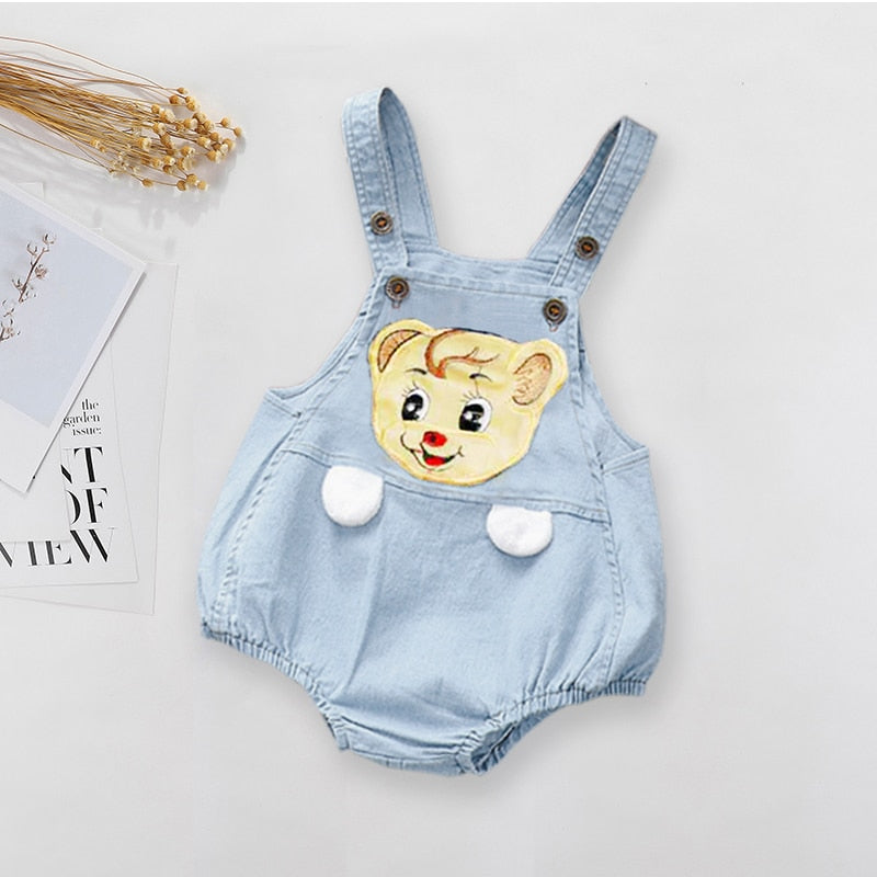 DIIMUU Toddler Infant Boy Pants Denim Clothes Girls Overalls Dungarees Kids Baby Jumper Jeans Jumpsuit Clothing Outfits Shorts