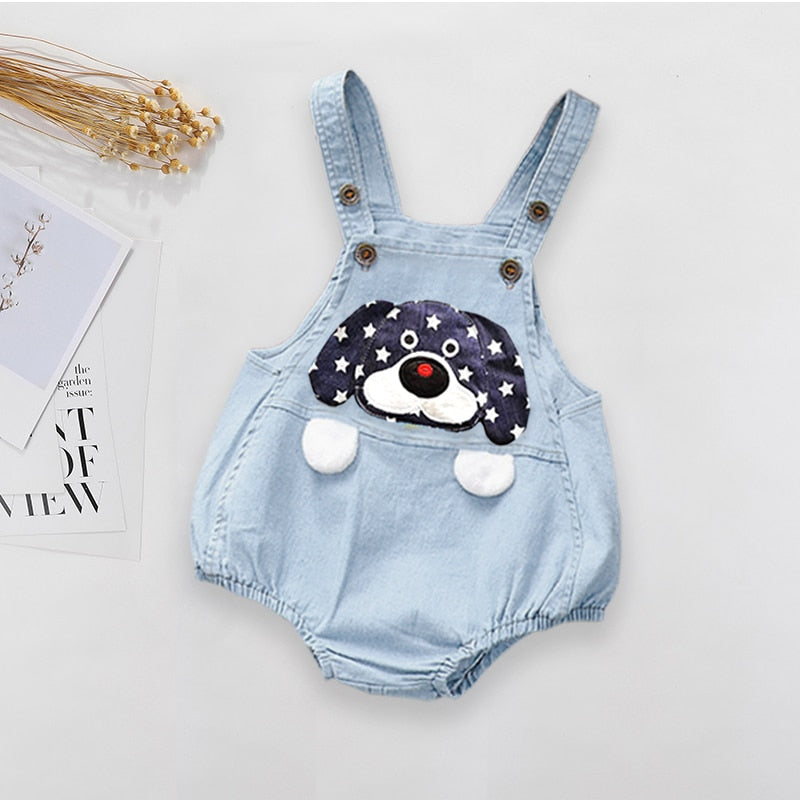 DIIMUU Toddler Infant Boy Pants Denim Clothes Girls Overalls Dungarees Kids Baby Jumper Jeans Jumpsuit Clothing Outfits Shorts