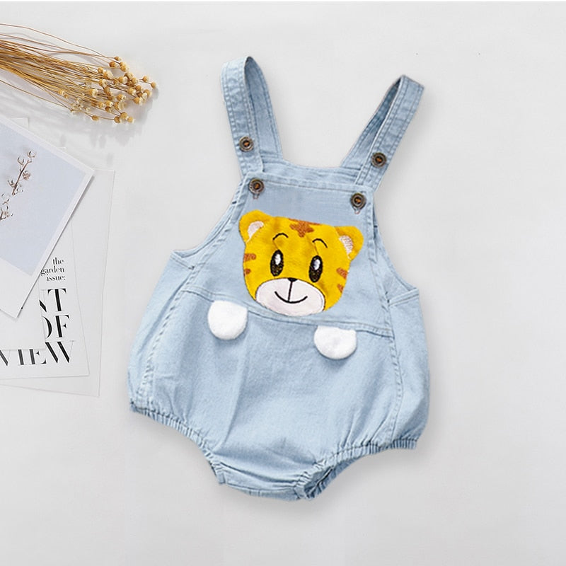 DIIMUU Toddler Infant Boy Pants Denim Clothes Girls Overalls Dungarees Kids Baby Jumper Jeans Jumpsuit Clothing Outfits Shorts