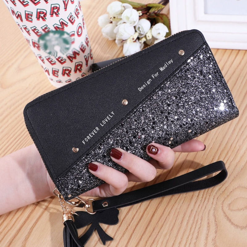 Women Wallets Lady Long Coin Purses Cards Holder Woman Double Zippers Handbags Billfold Wallet Burse Wristlet Money Bags Pocket