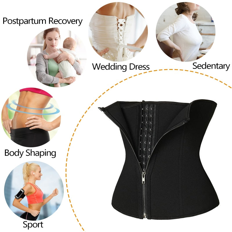 Neoprene Sweat Waist Trainer Belt Body Shaper Abdominal Trimmer Corset Fat Burning Outdoor Sports Girdle Belly Control Shapewear