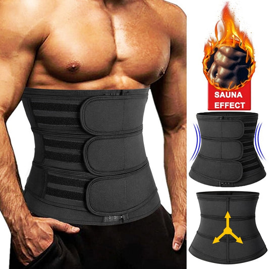 Mens Workout Waist Trainer Corset Neoprene Body Shaper Sauna Sweat Trimmer Waist Cincher Slimming Belly Belts Faja Shapewear