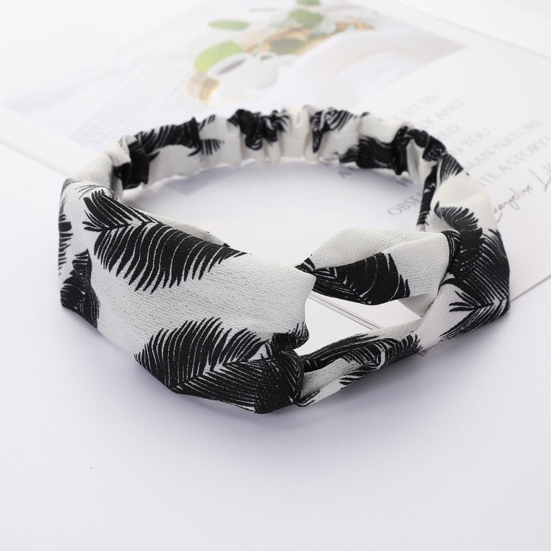 Women Cross Solid color Hair Bands Girls Print Flower Headbands Fashion Turban Make up Hair Accessories FD127