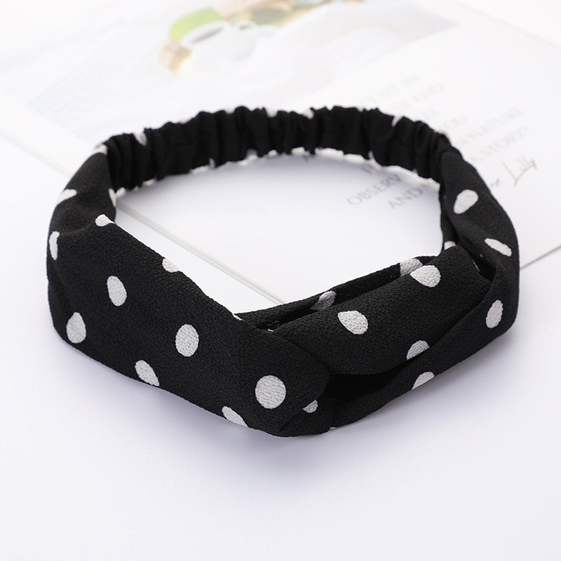 Women Cross Solid color Hair Bands Girls Print Flower Headbands Fashion Turban Make up Hair Accessories FD127