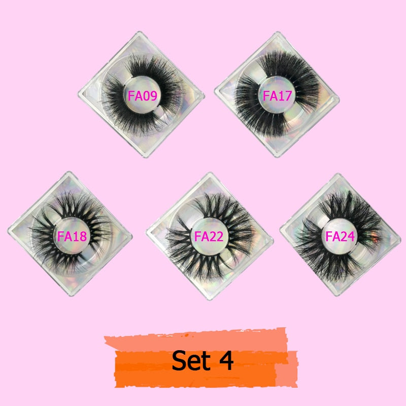 Mink Eyelash 10/20/30 Pairs Fake Lashes Wholesale 5D Mink Lashes Packaging Boxes Magnetic Eyelashes 25mm False Lashes In Bulk