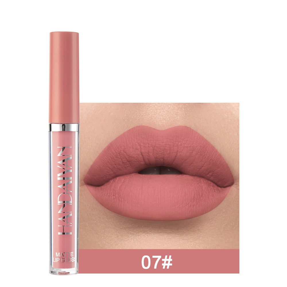 PUTIMI Sexy Matte Lipstick Waterproof Long Lasting Moisturizing Velvet Lip Gloss Colorful Non Stick Cup Lipgloss Women Makeup