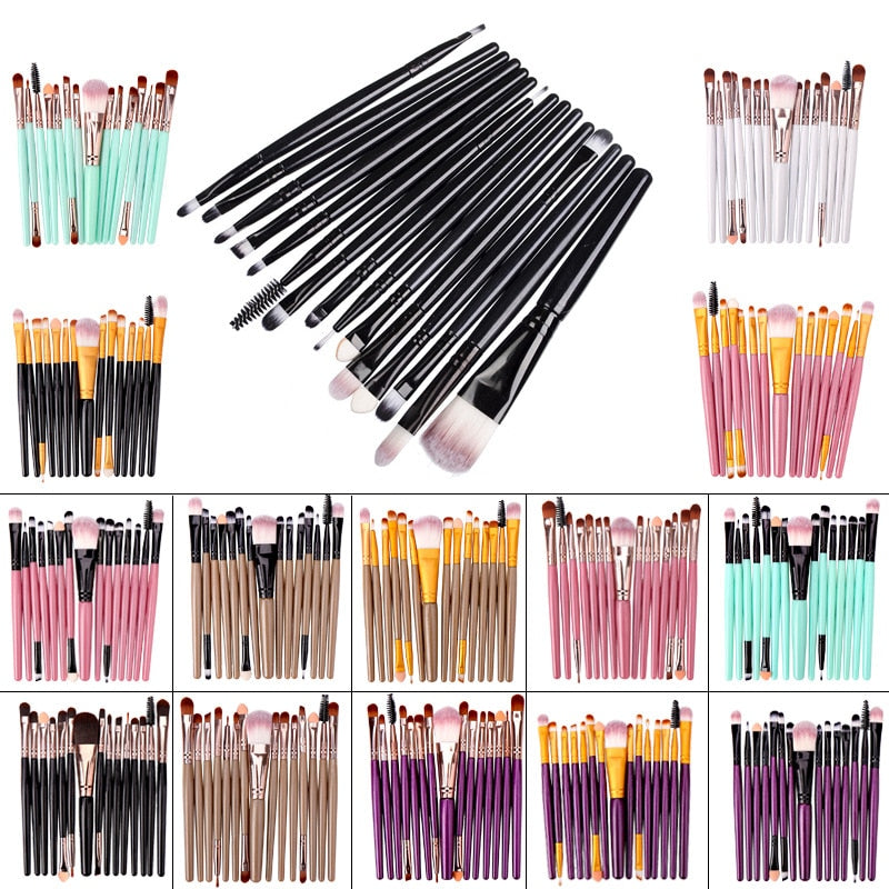 FJER 6PCS-20PCs Makeup Brush Set Cosmetict Makeup For Face Make Up Tools Women Beauty Professional Foundation Blush Eyeshadow