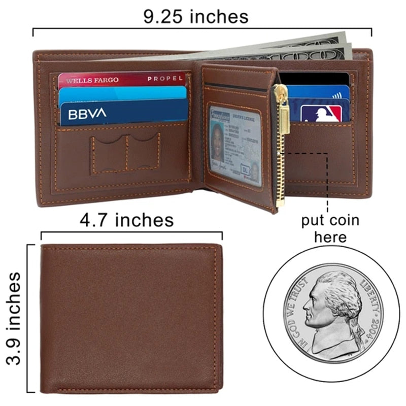 Engraved wallets for men Picture Wallet Trifold Short Ultra-thin Fashion Young Leather Wallet Money Clip Custom Photo Gift