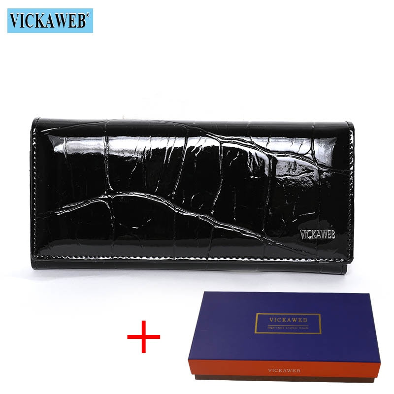 Free Gift Genuine Leather Women Wallet Magnetic Hasp Female Long Purse Ladies Coin Purses Fashion Wallets Women&#39;s Money Walet