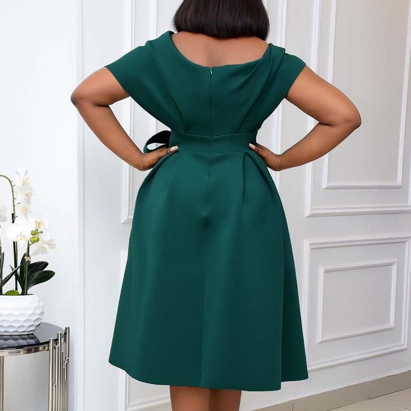 High Quality Women Dress Bow Elegant Wedding Party Dresses For Women 2022 Summer PlusSize Women Clothing S-XXXL Femme Vestidos