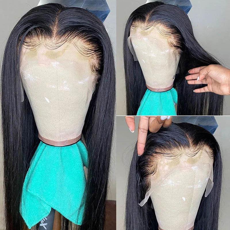 30 32 Inch Straight Lace Front Wig For Women TRACY Human Hair Wigs 13x4 HD Transparent Lace Frontal Wig 4x4 Lace Closure Wig