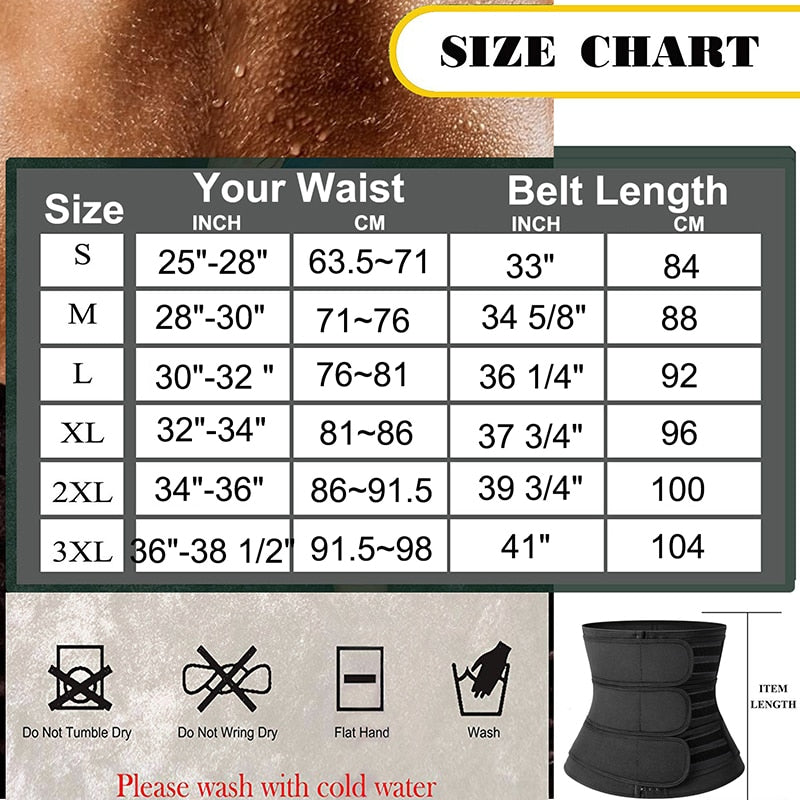 Mens Workout Waist Trainer Corset Neoprene Body Shaper Sauna Sweat Trimmer Waist Cincher Slimming Belly Belts Faja Shapewear