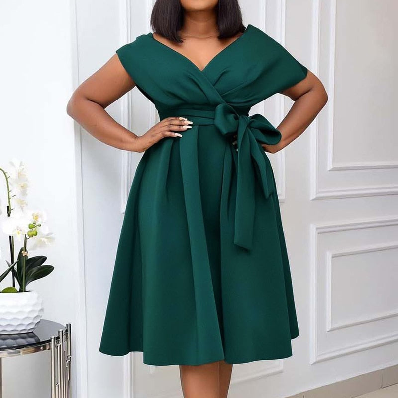 High Quality Women Dress Bow Elegant Wedding Party Dresses For Women 2022 Summer PlusSize Women Clothing S-XXXL Femme Vestidos