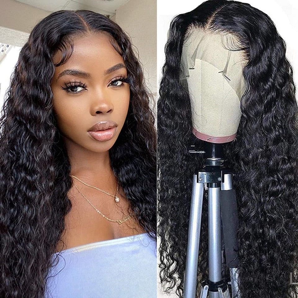 Lace Front Wigs Human Hair Water Wave 13x4 Human Hair Curly Wigs For Women Lace Frontal Wigs Brazilian Virgin Wet And Wavy Wigs