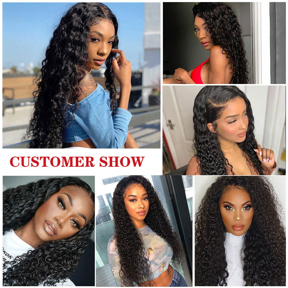 Sweetie Water Wave Bundles With Frontal Closure Brazilian Human Hair Weave 3 or 4 Bundles Remy Lace Frontal Closure With Bundles