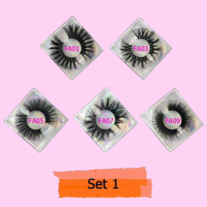 Mink Eyelash 10/20/30 Pairs Fake Lashes Wholesale 5D Mink Lashes Packaging Boxes Magnetic Eyelashes 25mm False Lashes In Bulk