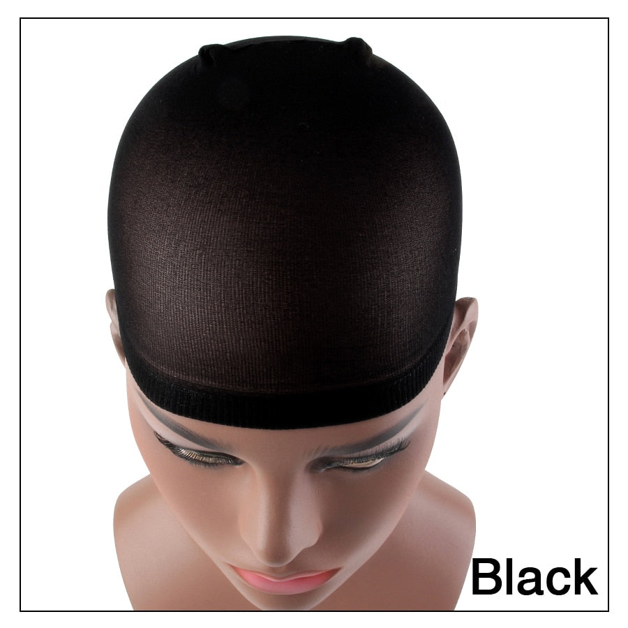 Alileader 2Pcs High Quality Wig Cap Brown Stocking Cap To Christmas Cosplay Wig Caps Stocking Elastic Liner Mesh For Making Wigs