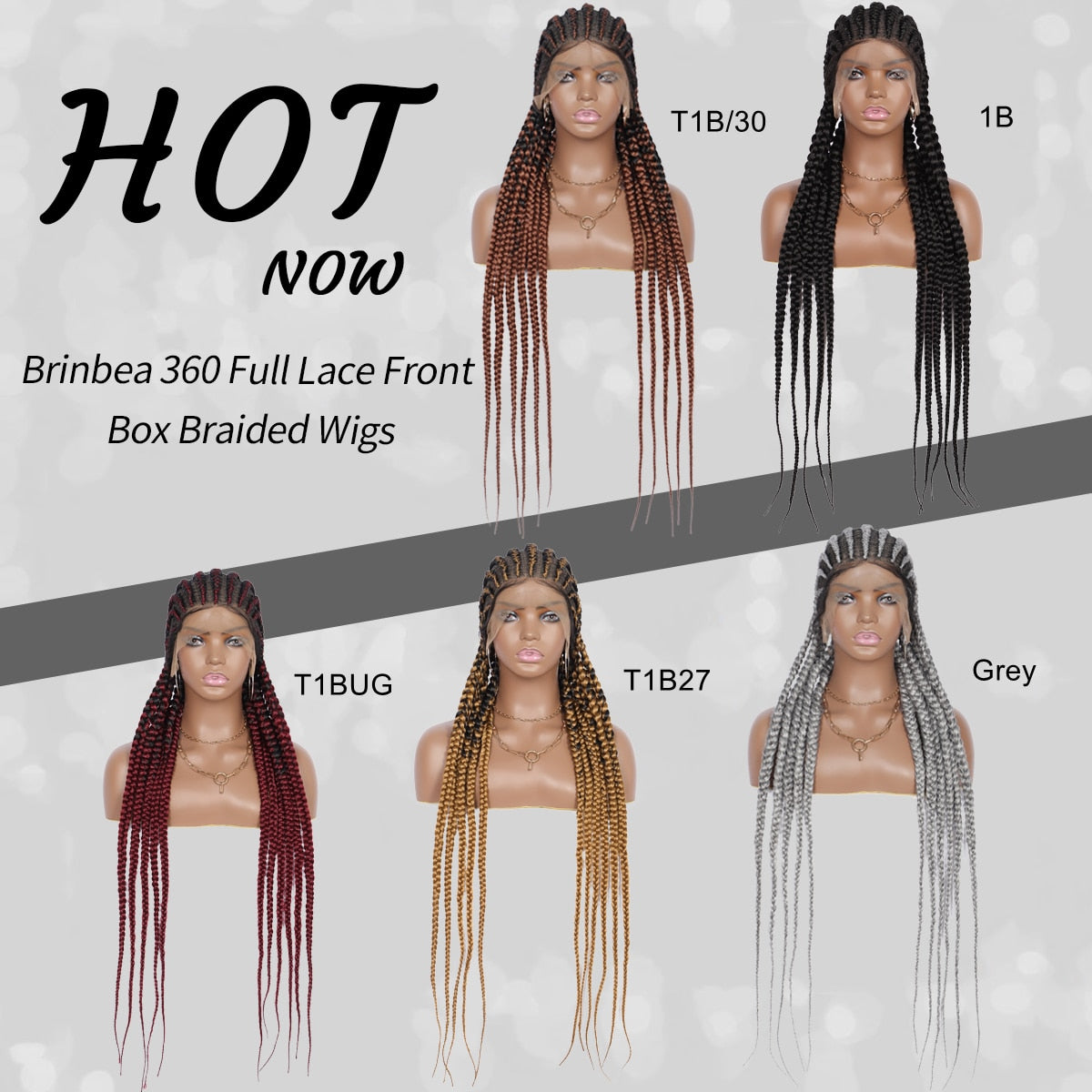 Brinbea Box Braided Wig 360 Full Lace Front Wig 35 Inches Long Cornrow Synthetic Braids Hair Baby Hair For Black Women With Gift