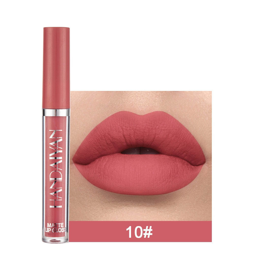 PUTIMI Sexy Matte Lipstick Waterproof Long Lasting Moisturizing Velvet Lip Gloss Colorful Non Stick Cup Lipgloss Women Makeup