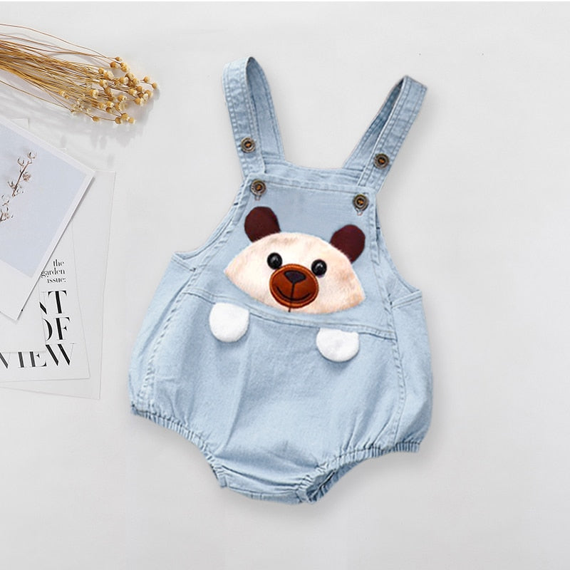 DIIMUU Toddler Infant Boy Pants Denim Clothes Girls Overalls Dungarees Kids Baby Jumper Jeans Jumpsuit Clothing Outfits Shorts