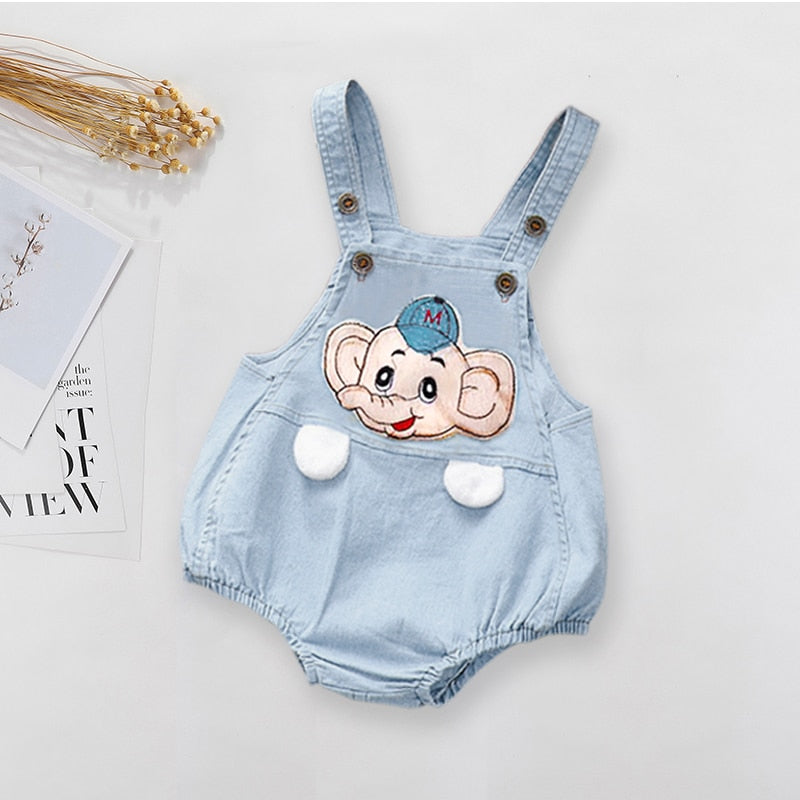 DIIMUU Toddler Infant Boy Pants Denim Clothes Girls Overalls Dungarees Kids Baby Jumper Jeans Jumpsuit Clothing Outfits Shorts