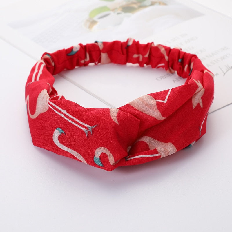 Women Cross Solid color Hair Bands Girls Print Flower Headbands Fashion Turban Make up Hair Accessories FD127