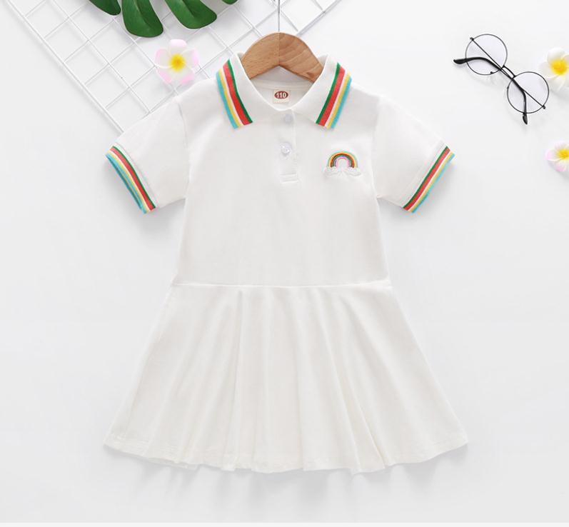 Unicon Children Dress Spring Summer Turn-Down Collar Kids Clothes Fashion toddler Baby Girls Clothing Summer Dress Girl