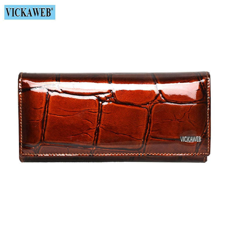 Free Gift Genuine Leather Women Wallet Magnetic Hasp Female Long Purse Ladies Coin Purses Fashion Wallets Women&#39;s Money Walet