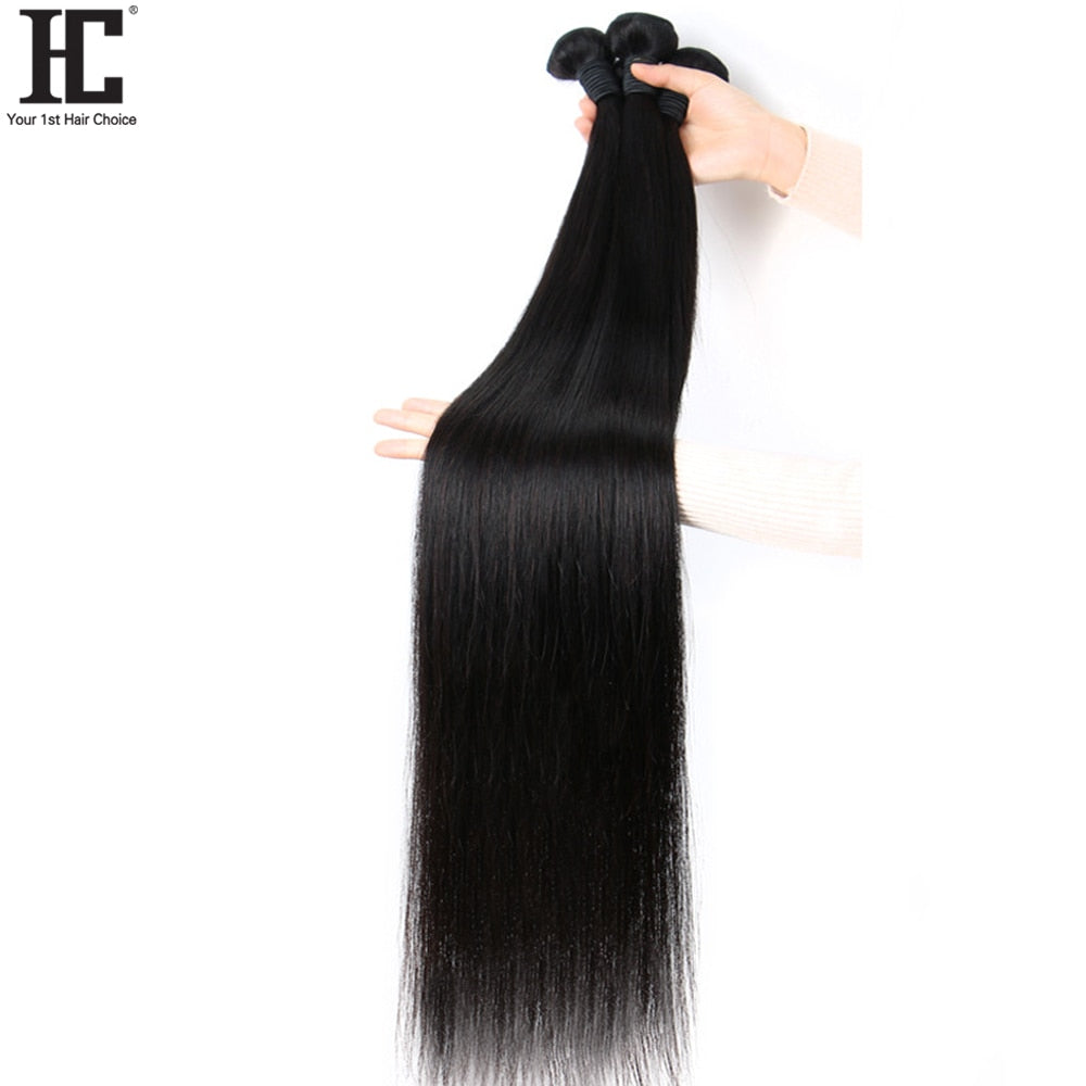 40 Inch Brazilian Straight 3 / 4 Bundles With Lace Closure Remy Human Hair Weave Bundle Deals With 5x5 Lace Part Closure Dyeable