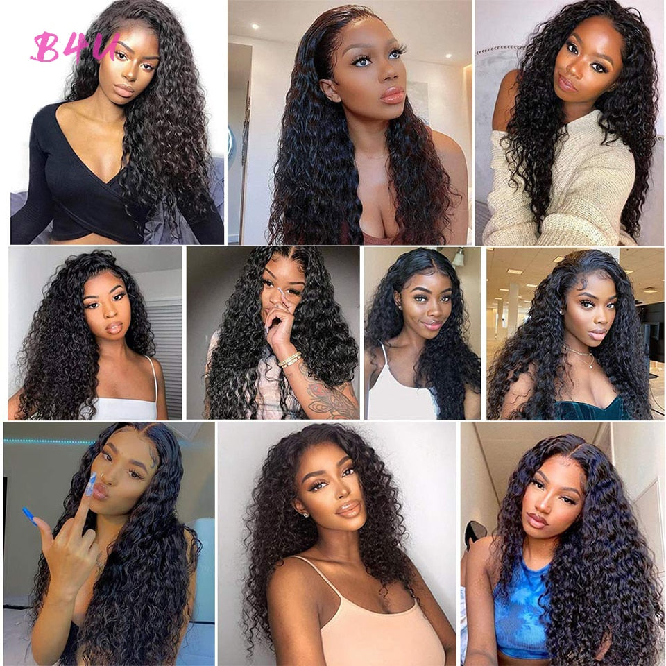 Lace Front Wigs Human Hair Water Wave 13x4 Human Hair Curly Wigs For Women Lace Frontal Wigs Brazilian Virgin Wet And Wavy Wigs