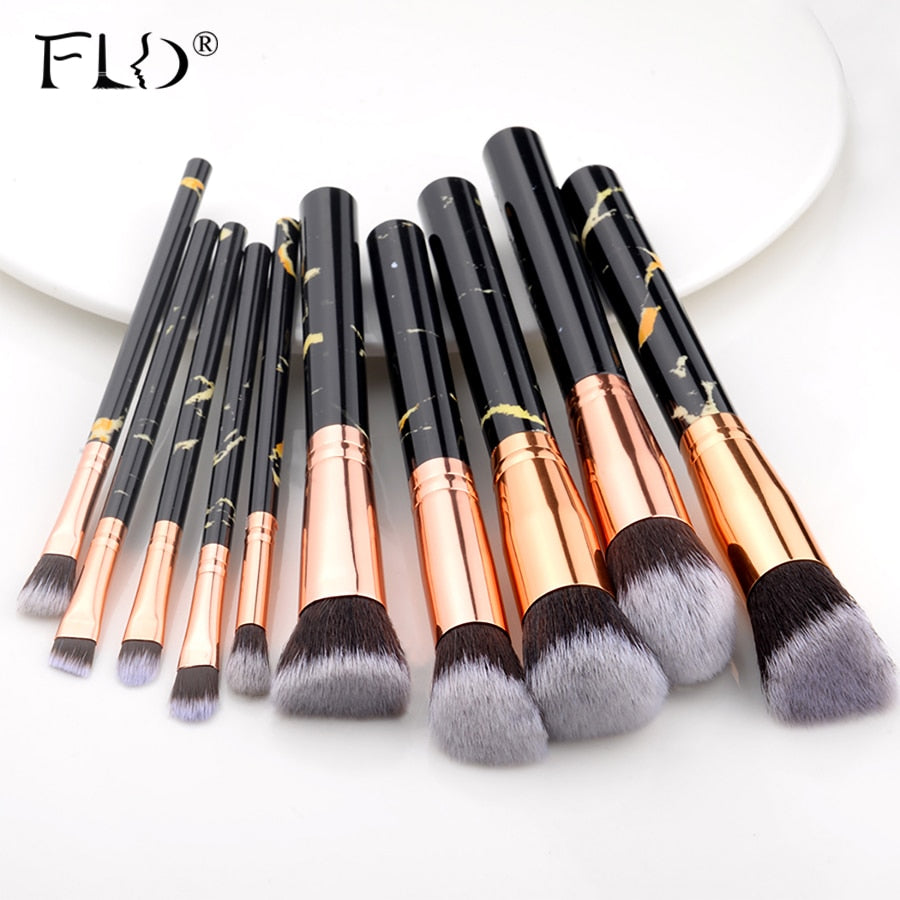 FLD 5/15Pcs Makeup Brushes Tool Set Cosmetic Powder Eye Shadow Foundation Blush Blending Beauty Make Up Brush Maquiagem