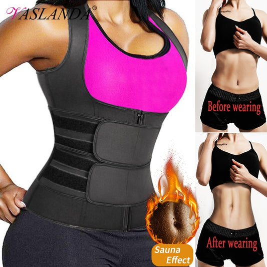 Sweat Waist Trainer Vest Slimming Corset for Weight Loss Body Shaper Sauna Suit Compression Shirt Belly Girdle Tops Shapewear