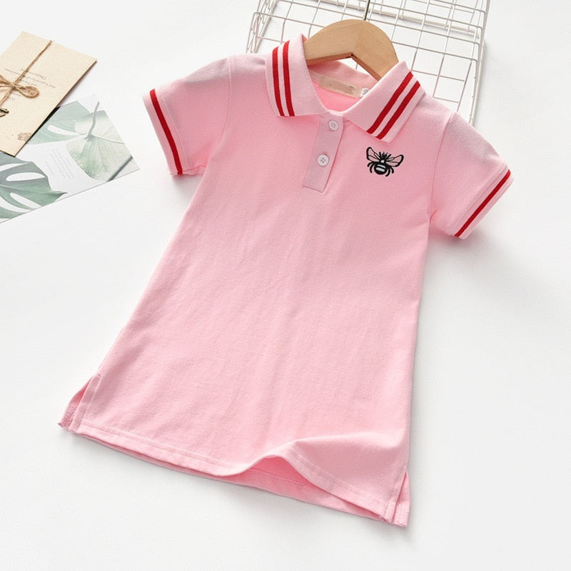 Unicon Children Dress Spring Summer Turn-Down Collar Kids Clothes Fashion toddler Baby Girls Clothing Summer Dress Girl