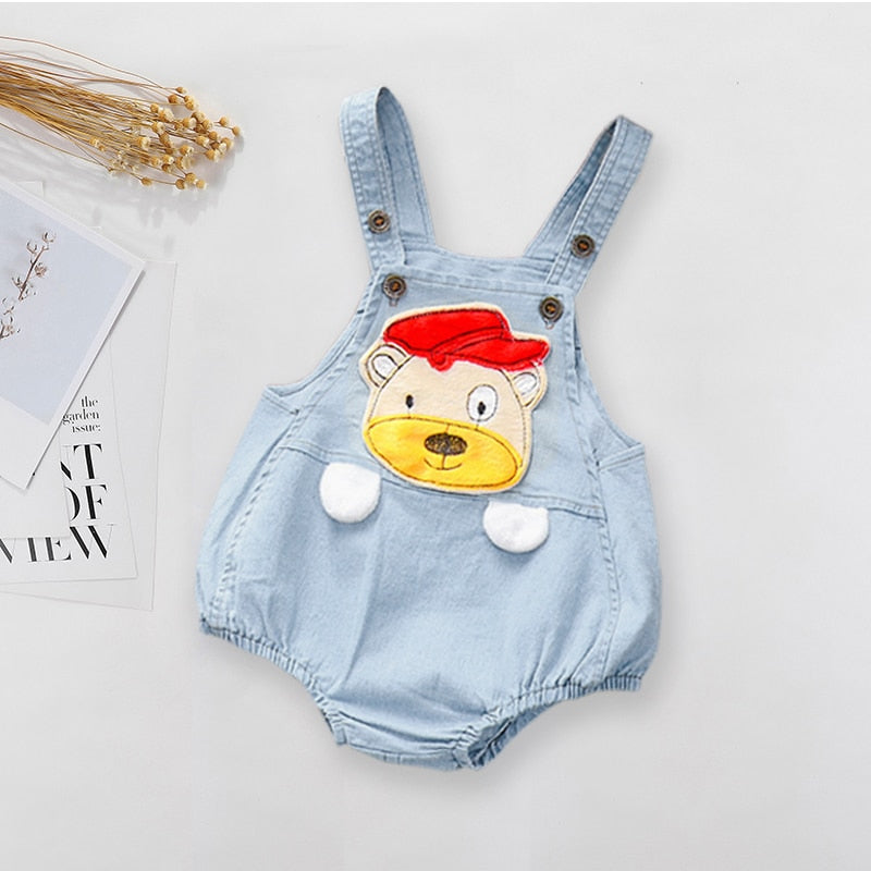 DIIMUU Toddler Infant Boy Pants Denim Clothes Girls Overalls Dungarees Kids Baby Jumper Jeans Jumpsuit Clothing Outfits Shorts