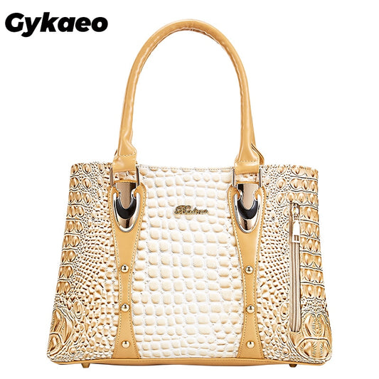 Gykaeo Famous Brand Women Handbags Ladies Hand Bags Luxury Handbags Women Bags Designer 2022 Crocodile Leather Bags for Women