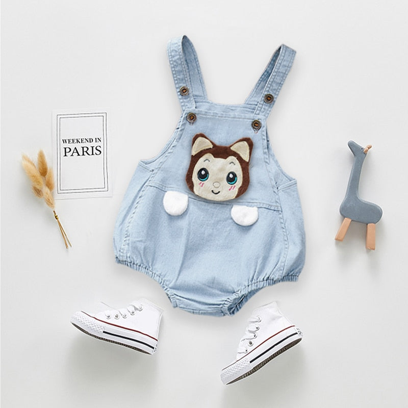 DIIMUU Toddler Infant Boy Pants Denim Clothes Girls Overalls Dungarees Kids Baby Jumper Jeans Jumpsuit Clothing Outfits Shorts