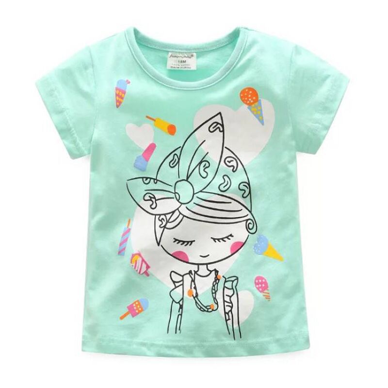 Kids T-shirts Girls Summer Unicorn Clothes Baby T Shirts Children Ruffle Sleeve Clothing Graphic T-shirt Tee