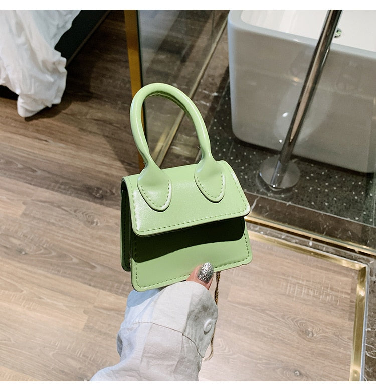 Mini Tote Bag  Crocodile Pattern Flip Messenger Crossbody Bag Female Simple Shoulder Bag Small Square Lady Handbag 2022 New