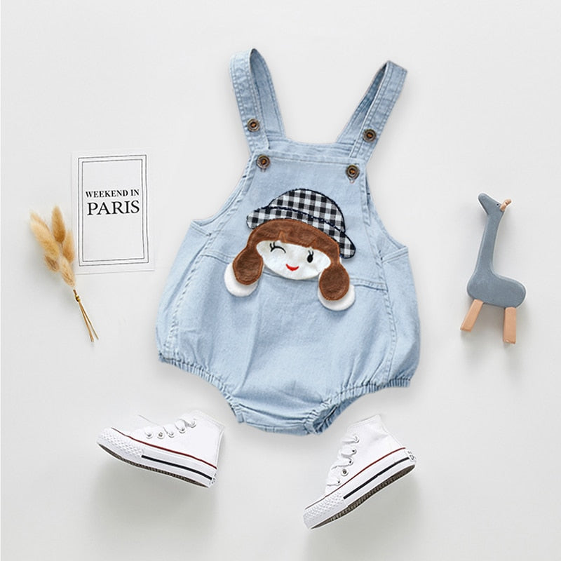 DIIMUU Toddler Infant Boy Pants Denim Clothes Girls Overalls Dungarees Kids Baby Jumper Jeans Jumpsuit Clothing Outfits Shorts