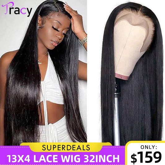 30 32 Inch Straight Lace Front Wig For Women TRACY Human Hair Wigs 13x4 HD Transparent Lace Frontal Wig 4x4 Lace Closure Wig