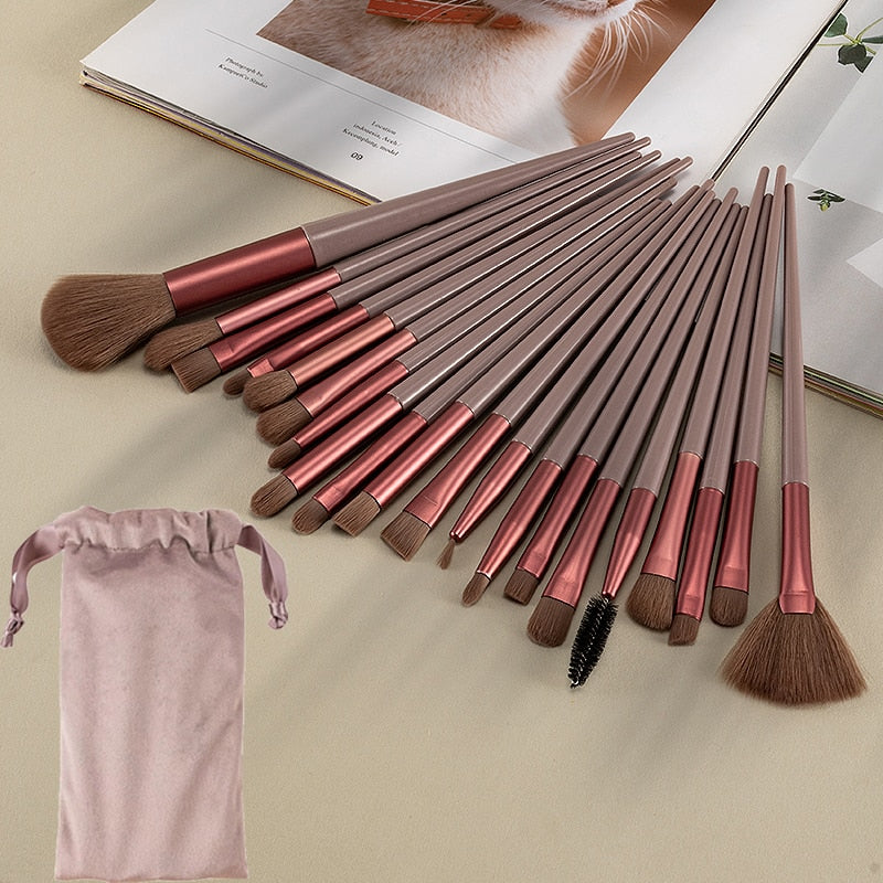 KOSMETYKI  Soft Fluffy Makeup Brushes Set Eye Shadow Foundation Women Cosmetic Powder Blush Blending Beauty Make Up beauty Tool