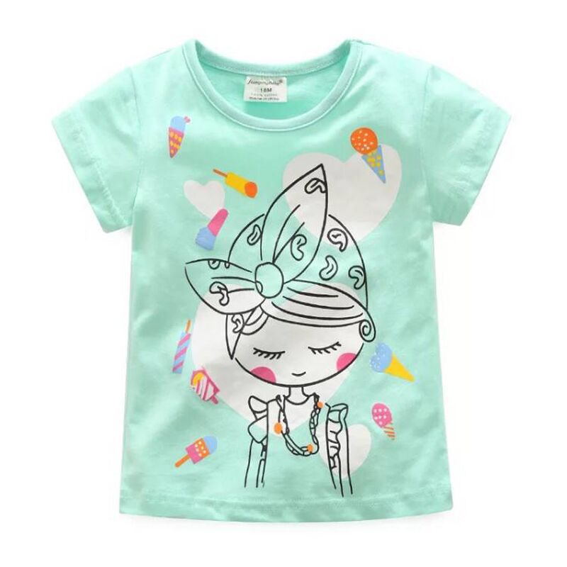 Kids T-shirts Girls Summer Unicorn Clothes Baby T Shirts Children Ruffle Sleeve Clothing Graphic T-shirt Tee