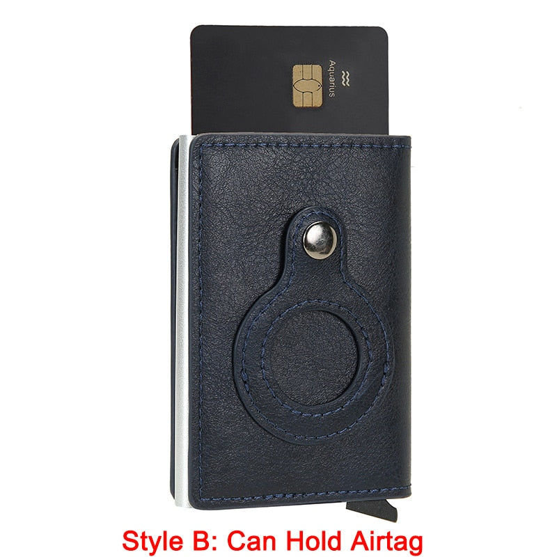 DIENQI Carbon Fiber Card Holder Wallets Men Brand Rfid Black Magic Trifold Leather Slim Mini Wallet Small Money Bag Male Purses