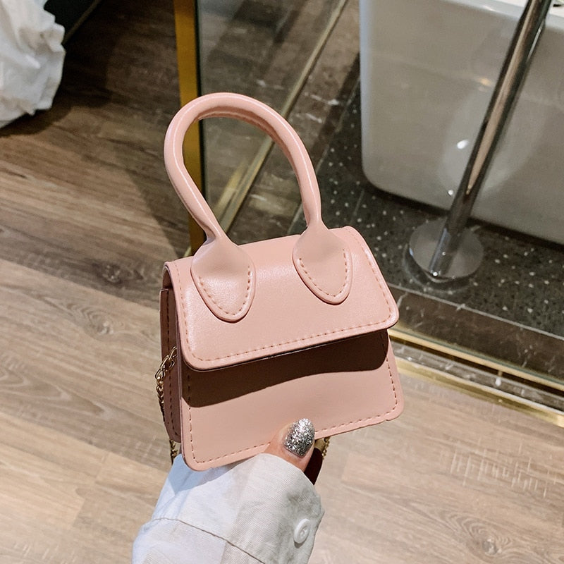 Mini Tote Bag  Crocodile Pattern Flip Messenger Crossbody Bag Female Simple Shoulder Bag Small Square Lady Handbag 2022 New