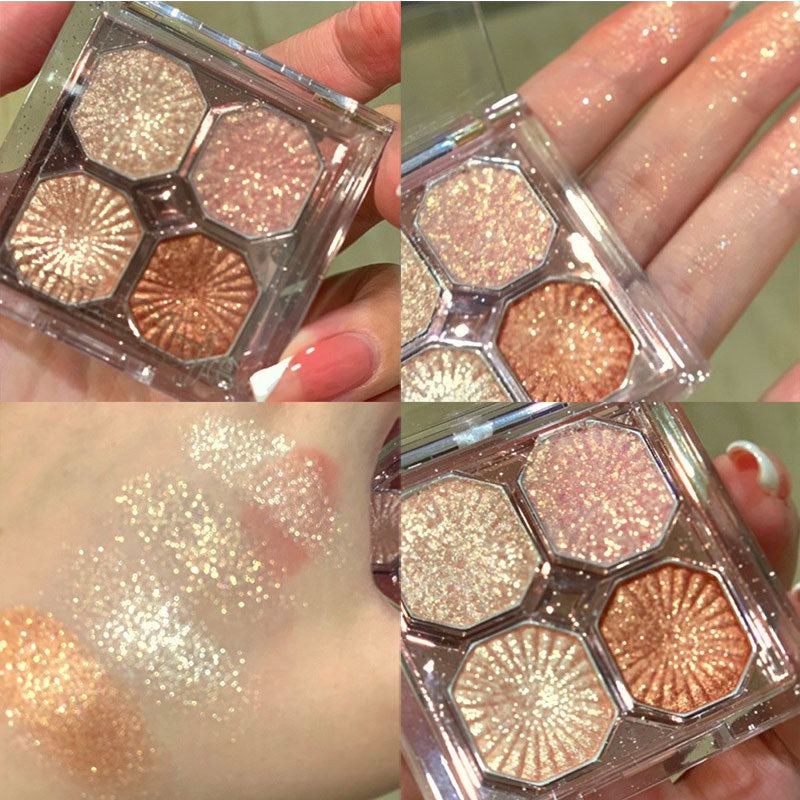 Multichrome Glitter Cream Eye Shadow Waterproof Korean Makeup Pallet Make-up For Women Shiny Eyes Cosmetic Tools Colorrose