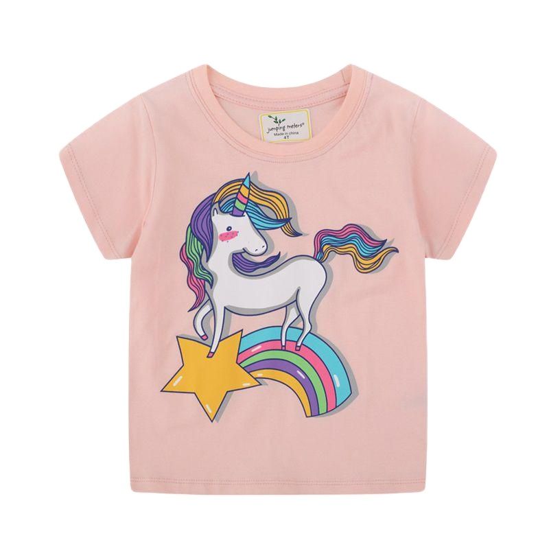 Kids T-shirts Girls Summer Unicorn Clothes Baby T Shirts Children Ruffle Sleeve Clothing Graphic T-shirt Tee